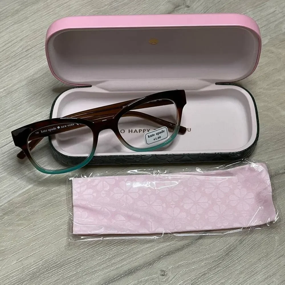 kate spade new york Amilia 50MM Reading Reading Glasses Brown Blue Fade +1.0